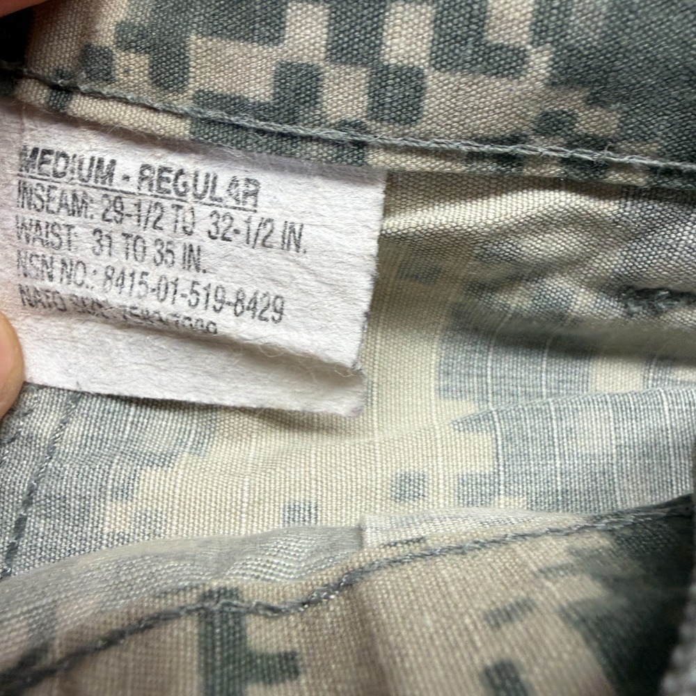 US Army Pant Mens M Green Camouflage Cargo Straight Leg Military‎ Uniform Combat - Picture 3 of 9